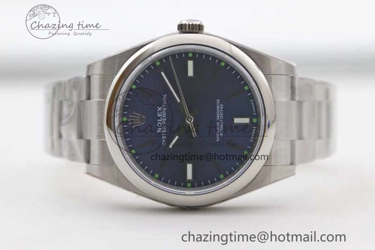 Lightweight Oyster Perpetual 39mm 114300 EWF 1:1 Best Edition 904L Steel Blue Dial on SS Bracelet SA 2005