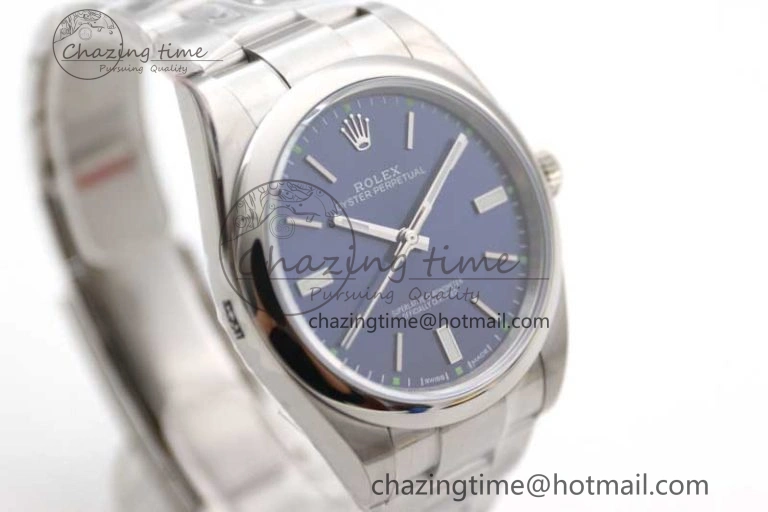 Lightweight Oyster Perpetual 39mm 114300 EWF 1:1 Best Edition 904L Steel Blue Dial on SS Bracelet SA 2005