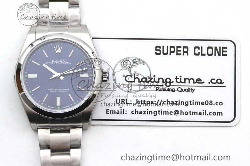 Lightweight Oyster Perpetual 39mm 114300 EWF 1:1 Best Edition 904L Steel Blue Dial on SS Bracelet SA 2005