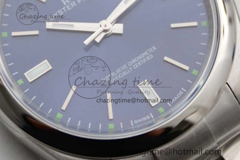Lightweight Oyster Perpetual 39mm 114300 EWF 1:1 Best Edition 904L Steel Blue Dial on SS Bracelet SA 2005