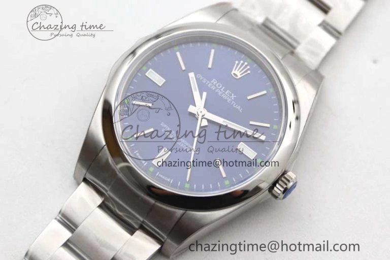 Lightweight Oyster Perpetual 39mm 114300 EWF 1:1 Best Edition 904L Steel Blue Dial on SS Bracelet SA 2005