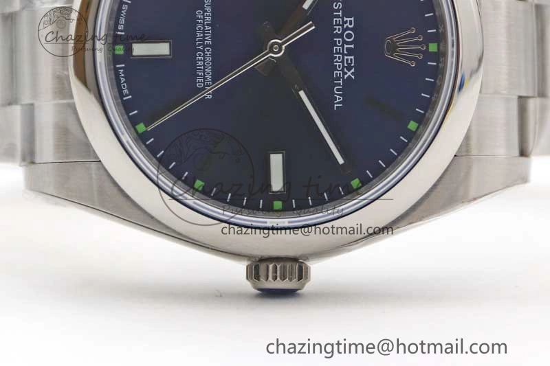 Lightweight Oyster Perpetual 39mm 114300 EWF 1:1 Best Edition 904L Steel Blue Dial on SS Bracelet SA 2005