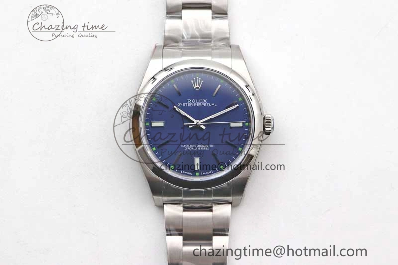 Lightweight Oyster Perpetual 39mm 114300 EWF 1:1 Best Edition 904L Steel Blue Dial on SS Bracelet SA 2005