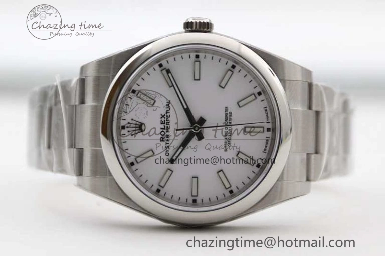 Premium Oyster Perpetual 39mm 114300 EWF 1:1 Best Edition 904L Steel White Dial on SS Bracelet SA 2003