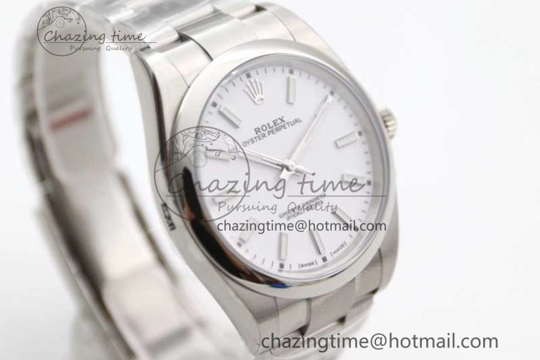 Premium Oyster Perpetual 39mm 114300 EWF 1:1 Best Edition 904L Steel White Dial on SS Bracelet SA 2003