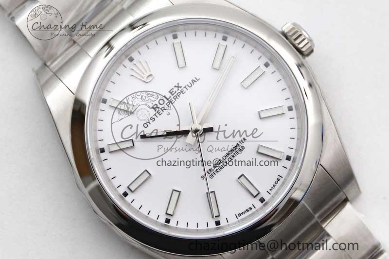 Premium Oyster Perpetual 39mm 114300 EWF 1:1 Best Edition 904L Steel White Dial on SS Bracelet SA 2003