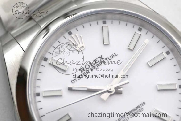 Premium Oyster Perpetual 39mm 114300 EWF 1:1 Best Edition 904L Steel White Dial on SS Bracelet SA 2003