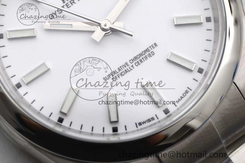 Premium Oyster Perpetual 39mm 114300 EWF 1:1 Best Edition 904L Steel White Dial on SS Bracelet SA 2003