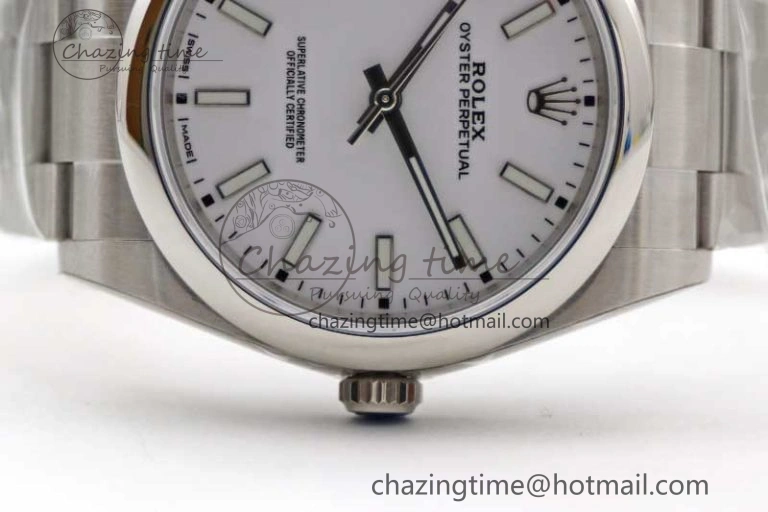 Premium Oyster Perpetual 39mm 114300 EWF 1:1 Best Edition 904L Steel White Dial on SS Bracelet SA 2003