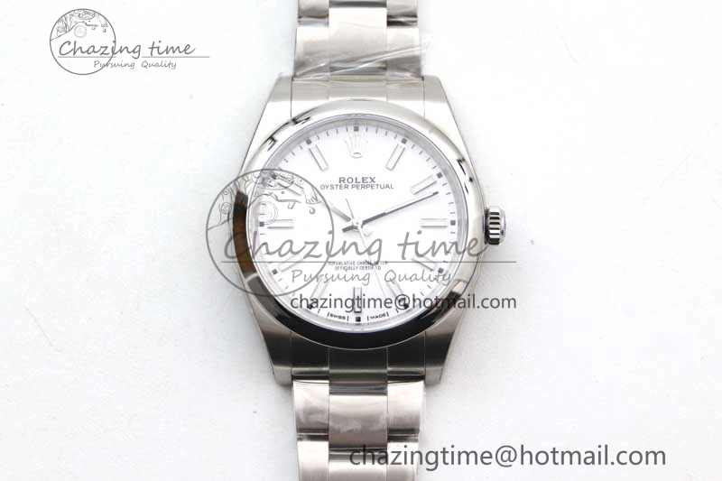 Premium Oyster Perpetual 39mm 114300 EWF 1:1 Best Edition 904L Steel White Dial on SS Bracelet SA 2003