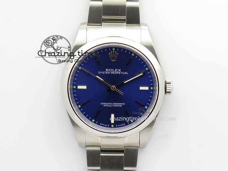 Oyster Perpetual 39mm 114300 JF 1:1 Best Edition Blue Dial On SS Bracelet SA Affordable 3786