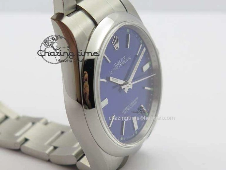 Oyster Perpetual 39mm 114300 JF 1:1 Best Edition Blue Dial On SS Bracelet SA Affordable 3786