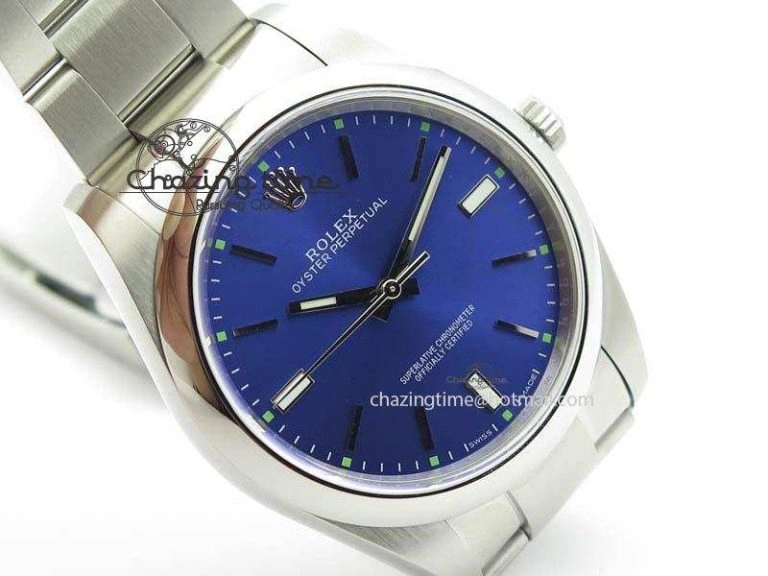 Oyster Perpetual 39mm 114300 JF 1:1 Best Edition Blue Dial On SS Bracelet SA Affordable 3786