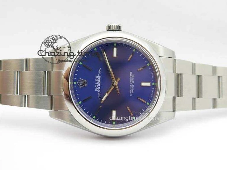 Oyster Perpetual 39mm 114300 JF 1:1 Best Edition Blue Dial On SS Bracelet SA Affordable 3786