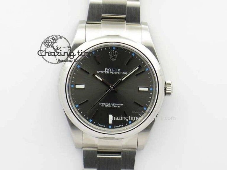 Timeless Oyster Perpetual 39mm 114300 JF 1:1 Best Edition Gray Dial On SS Bracelet SA 3795