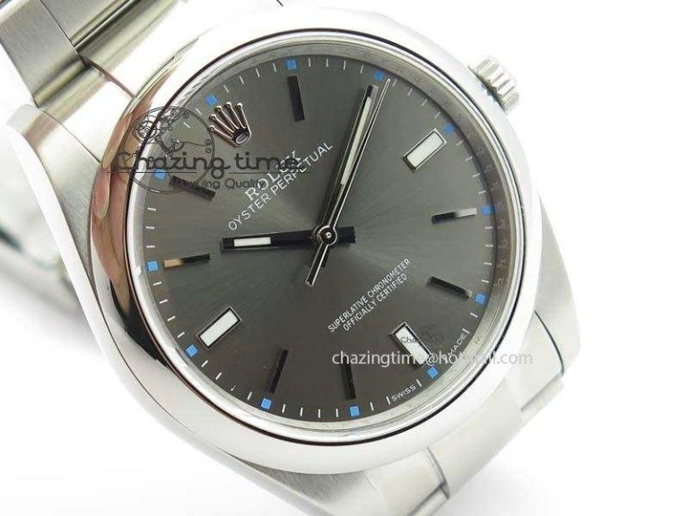 Timeless Oyster Perpetual 39mm 114300 JF 1:1 Best Edition Gray Dial On SS Bracelet SA 3795