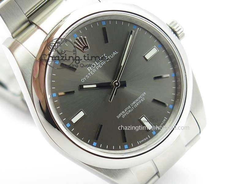 Timeless Oyster Perpetual 39mm 114300 JF 1:1 Best Edition Gray Dial On SS Bracelet SA 3795