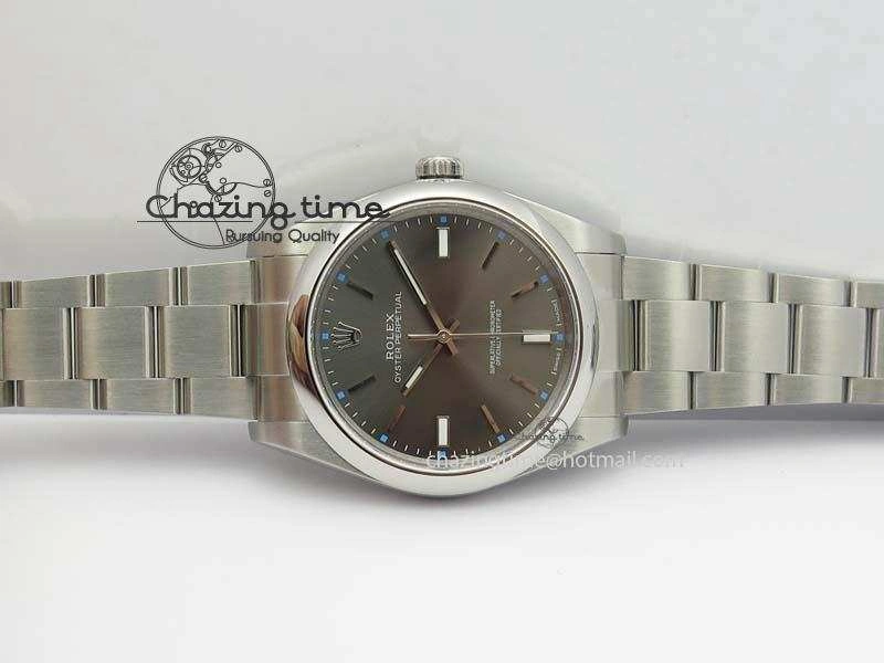 Timeless Oyster Perpetual 39mm 114300 JF 1:1 Best Edition Gray Dial On SS Bracelet SA 3795