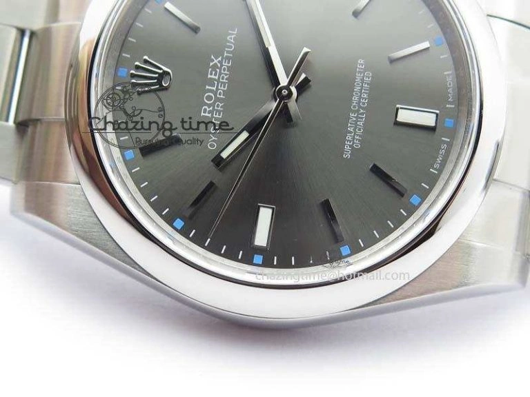 Timeless Oyster Perpetual 39mm 114300 JF 1:1 Best Edition Gray Dial On SS Bracelet SA 3795