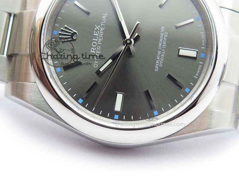Timeless Oyster Perpetual 39mm 114300 JF 1:1 Best Edition Gray Dial On SS Bracelet SA 3795