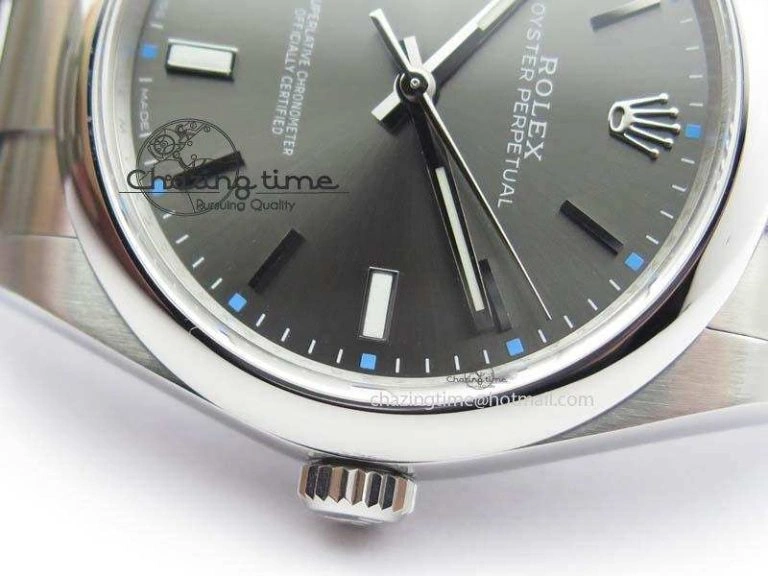 Timeless Oyster Perpetual 39mm 114300 JF 1:1 Best Edition Gray Dial On SS Bracelet SA 3795