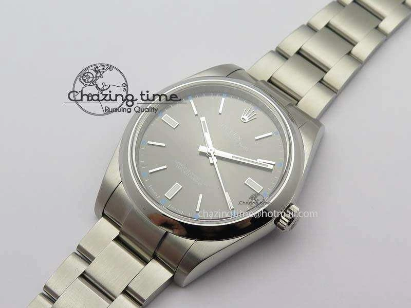 Timeless Oyster Perpetual 39mm 114300 JF 1:1 Best Edition Gray Dial On SS Bracelet SA 3795