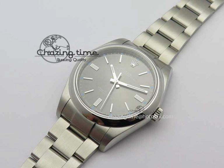 Timeless Oyster Perpetual 39mm 114300 JF 1:1 Best Edition Gray Dial On SS Bracelet SA 3795