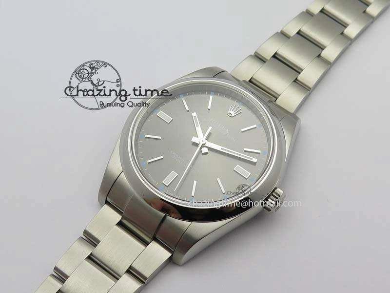 Timeless Oyster Perpetual 39mm 114300 JF 1:1 Best Edition Gray Dial On SS Bracelet SA 3795