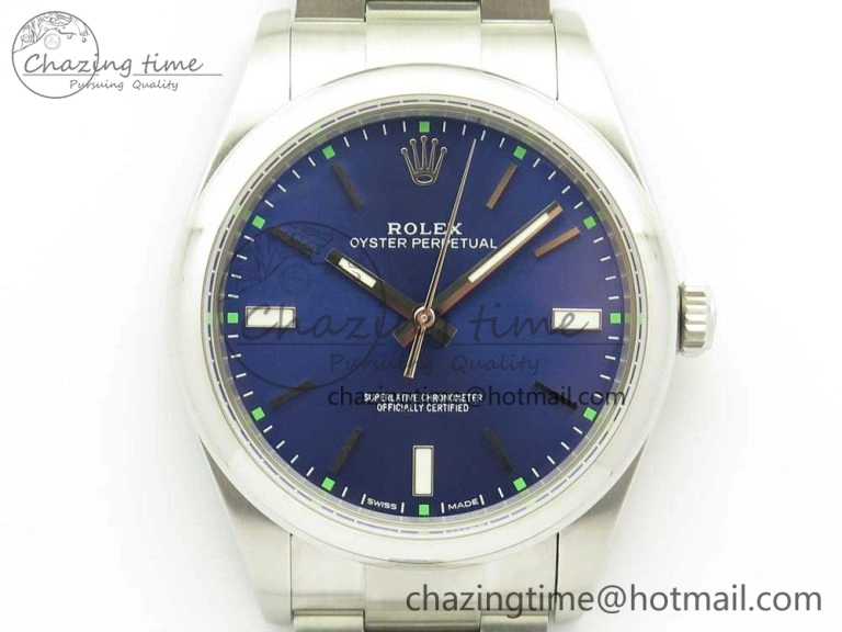 HighPerformance Oyster Perpetual 39mm 114300 UBF 1:1 Best Edition Blue Dial on SS Bracelet A 3294