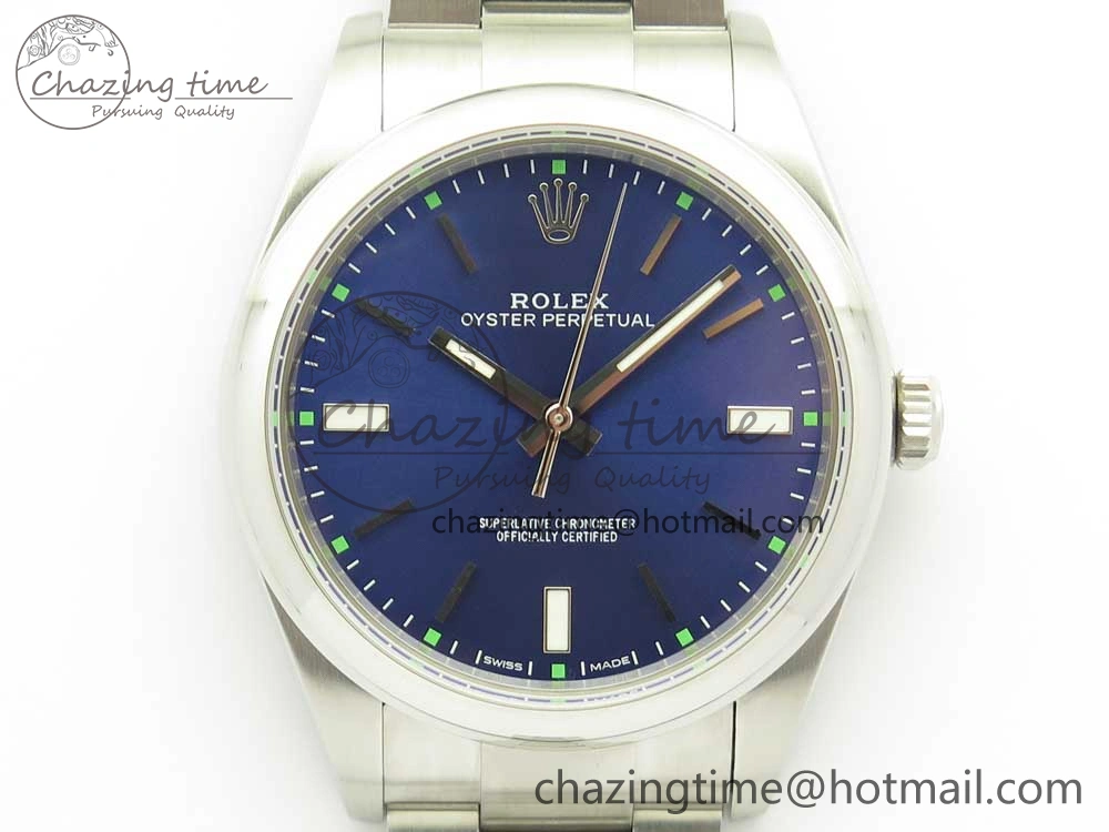 HighPerformance Oyster Perpetual 39mm 114300 UBF 1:1 Best Edition Blue Dial on SS Bracelet A 3294