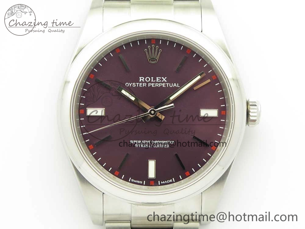 WellDesigned Oyster Perpetual 39mm 114300 UBF 1:1 Best Edition Grape Dial on SS Bracelet A 3293