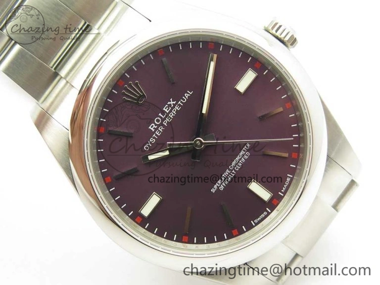 WellDesigned Oyster Perpetual 39mm 114300 UBF 1:1 Best Edition Grape Dial on SS Bracelet A 3293