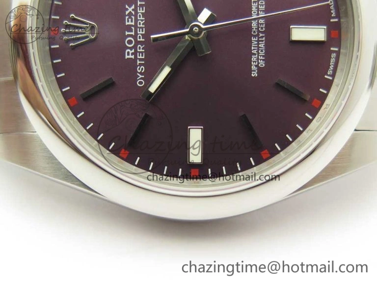 WellDesigned Oyster Perpetual 39mm 114300 UBF 1:1 Best Edition Grape Dial on SS Bracelet A 3293