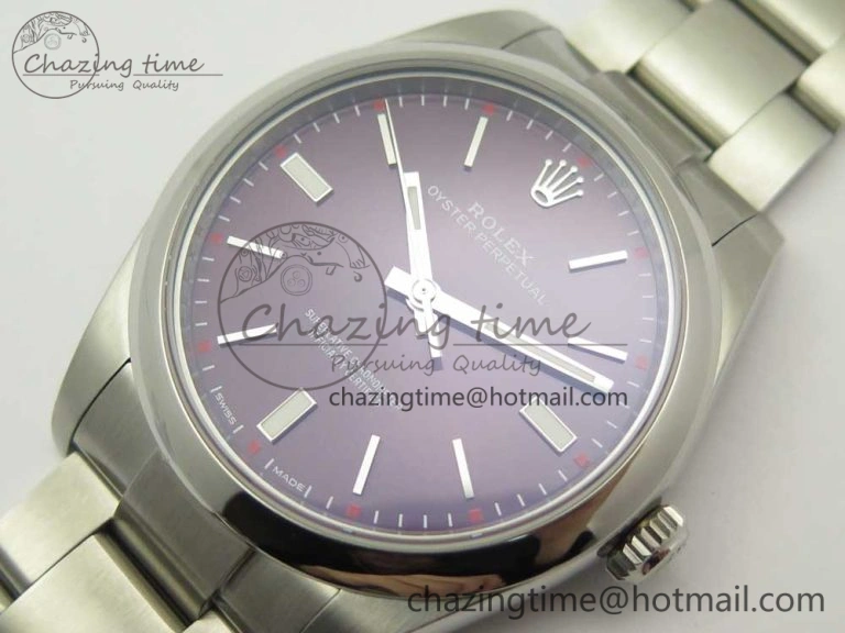 WellDesigned Oyster Perpetual 39mm 114300 UBF 1:1 Best Edition Grape Dial on SS Bracelet A 3293