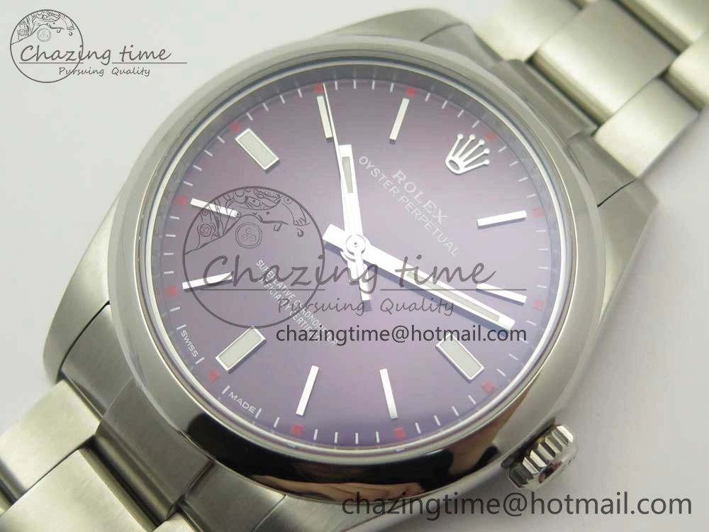 WellDesigned Oyster Perpetual 39mm 114300 UBF 1:1 Best Edition Grape Dial on SS Bracelet A 3293