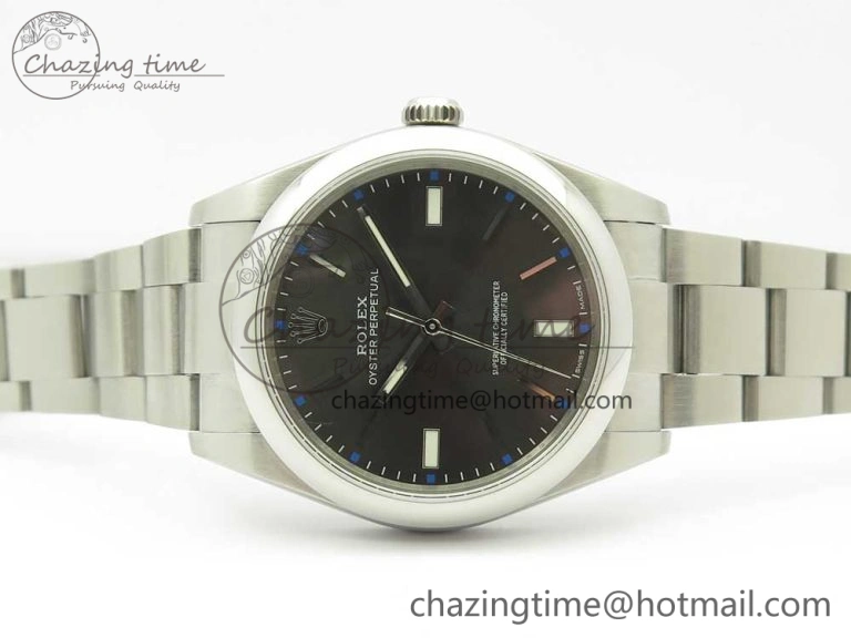 Oyster Perpetual 39mm 114300 UBF 1:1 Best Edition Gray Dial on SS Bracelet A Trendy 3295