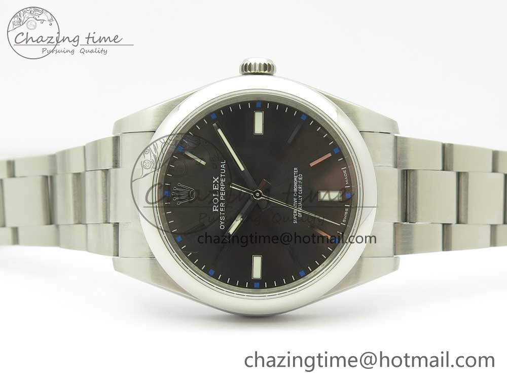 Oyster Perpetual 39mm 114300 UBF 1:1 Best Edition Gray Dial on SS Bracelet A Trendy 3295