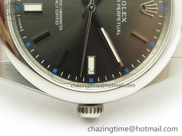 Oyster Perpetual 39mm 114300 UBF 1:1 Best Edition Gray Dial on SS Bracelet A Trendy 3295
