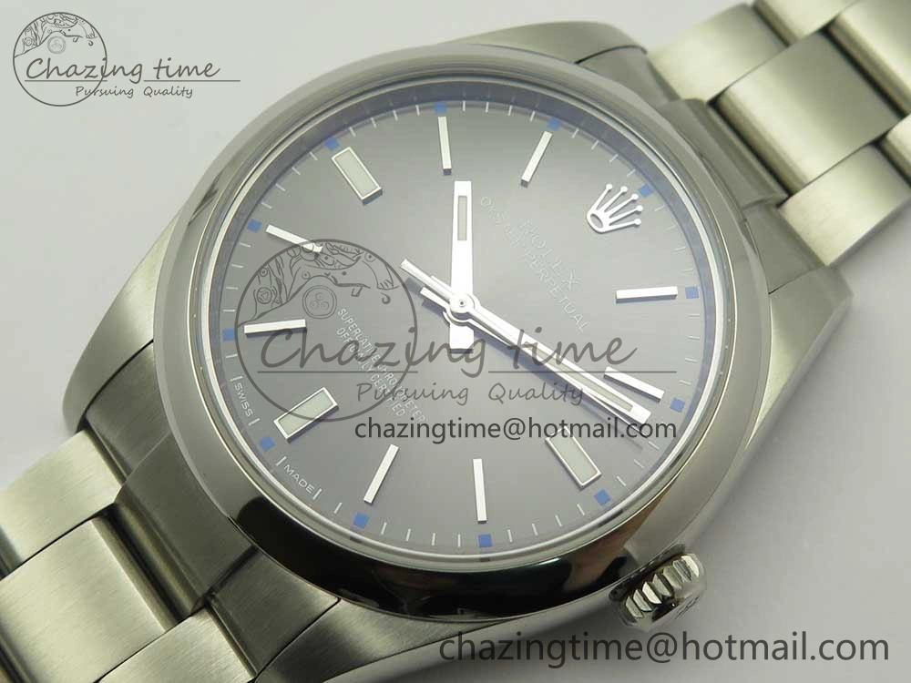 Oyster Perpetual 39mm 114300 UBF 1:1 Best Edition Gray Dial on SS Bracelet A Trendy 3295