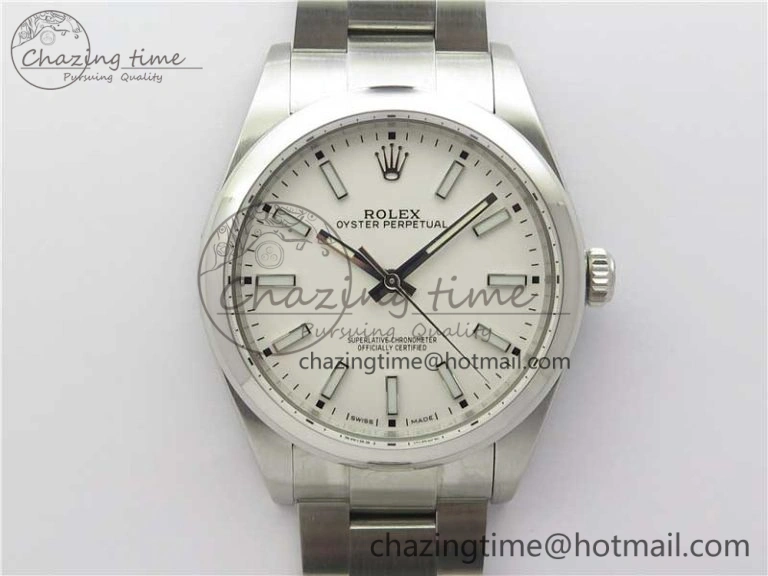 Oyster Perpetual 39mm 114300 UBF Best Edition White Dial on SS Bracelet A DailyWear 3141