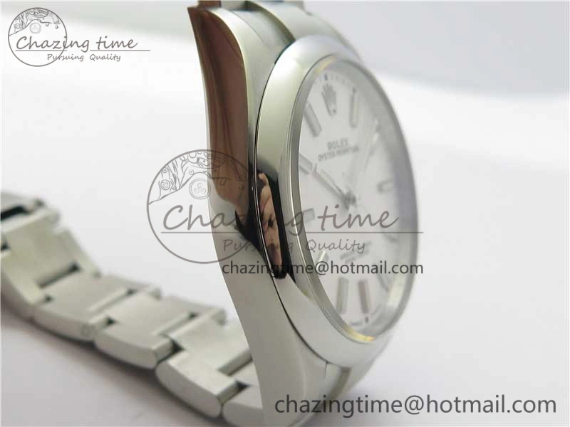 Oyster Perpetual 39mm 114300 UBF Best Edition White Dial on SS Bracelet A DailyWear 3141