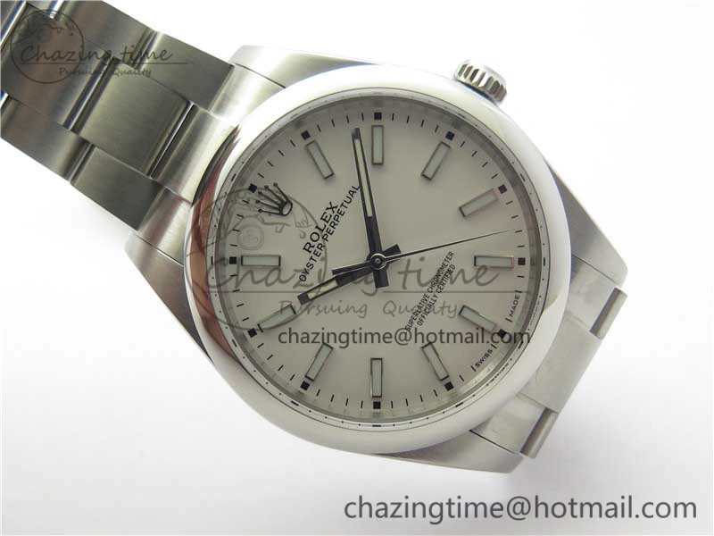 Oyster Perpetual 39mm 114300 UBF Best Edition White Dial on SS Bracelet A DailyWear 3141