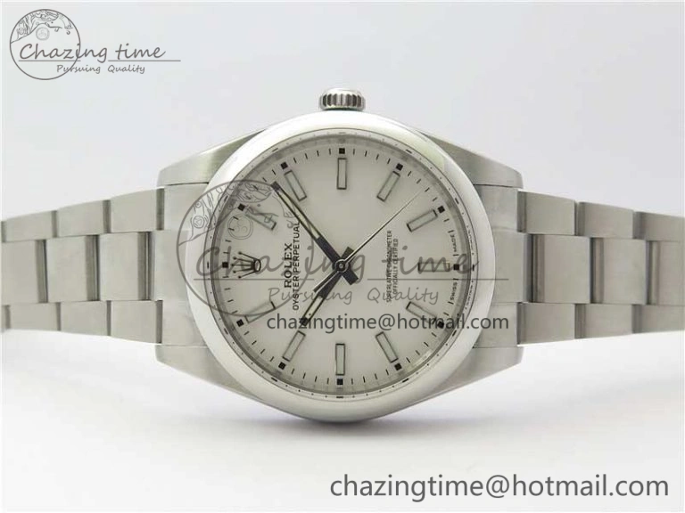 Oyster Perpetual 39mm 114300 UBF Best Edition White Dial on SS Bracelet A DailyWear 3141