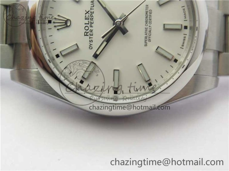 Oyster Perpetual 39mm 114300 UBF Best Edition White Dial on SS Bracelet A DailyWear 3141
