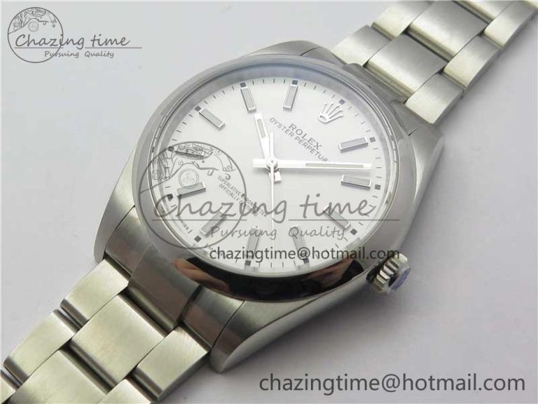 Oyster Perpetual 39mm 114300 UBF Best Edition White Dial on SS Bracelet A DailyWear 3141