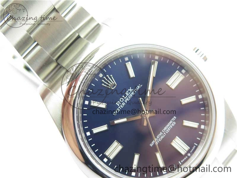 Oyster Perpetual 41mm 124300 BP Maker Best Edition Dark Blue Dial on SS Bracelet ComfortFit 2693