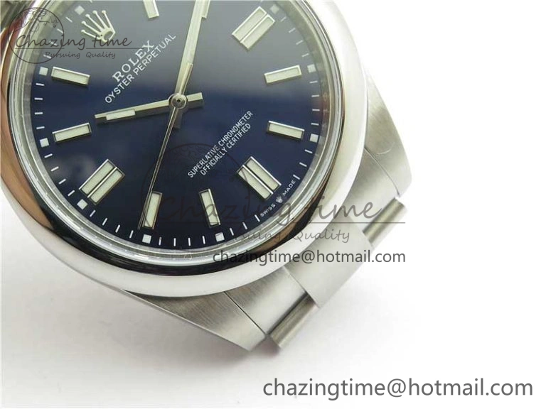 Oyster Perpetual 41mm 124300 BP Maker Best Edition Dark Blue Dial on SS Bracelet ComfortFit 2693