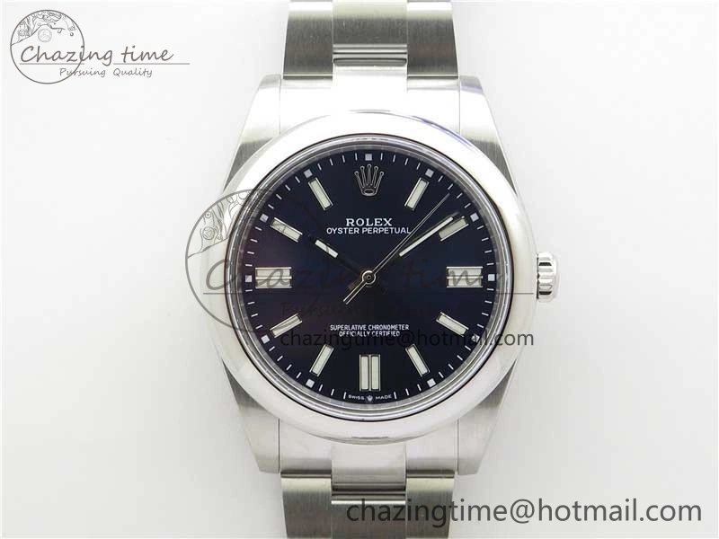 Oyster Perpetual 41mm 124300 BP Maker Best Edition Dark Blue Dial on SS Bracelet ComfortFit 2693