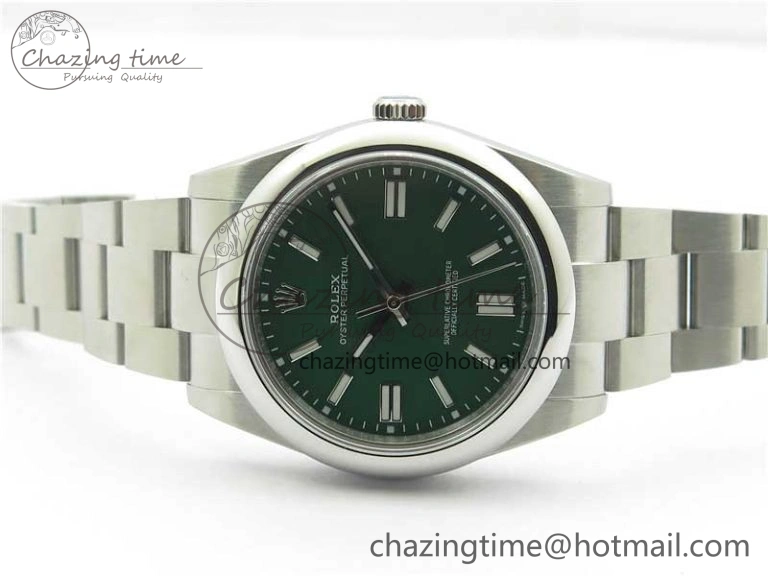EasyCare Oyster Perpetual 41mm 124300 BP Maker Best Edition Green Dial on SS Bracelet 2692