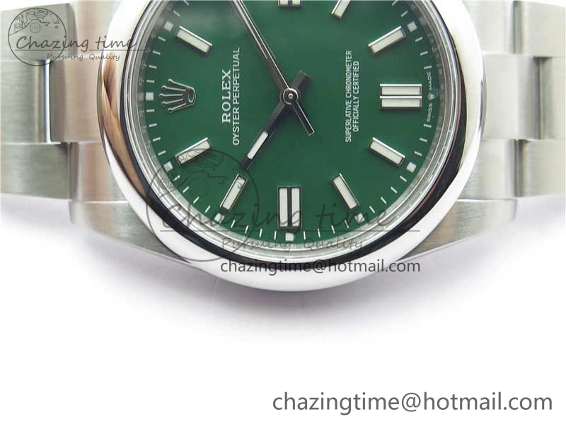 EasyCare Oyster Perpetual 41mm 124300 BP Maker Best Edition Green Dial on SS Bracelet 2692